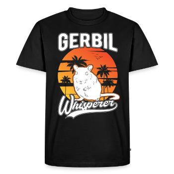 Gerbil Whisperer Racing Rat Gift Gerbil - Men's Premium Organic T-Shirt - black - Front - Nico (187cm)