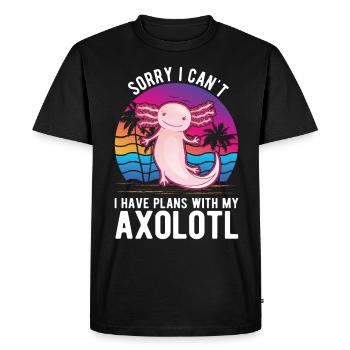 Axolotl Gift Tail Lurch - Men's Premium Organic T-Shirt - black - Front - Nico (187cm)