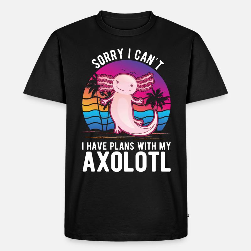 Axolotl Cadeau Queue Lurch - T-shirt Premium bio Homme - noir