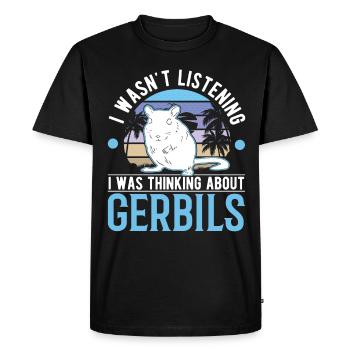 Gerbille Racing Rat Gerbille - T-shirt Premium bio Homme - noir - Devant - Nico (187cm)