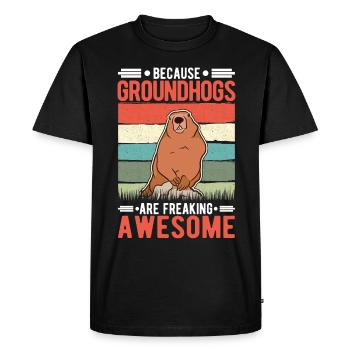 Marmotte Marmotte Forêt Marmotte Marmotte - T-shirt Premium bio Homme - noir - Devant - Nico (187cm)
