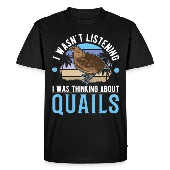 Quail Gift Quail Breeding Quail Breeder - Men's Premium Organic T-Shirt - black - Front - Nico (187cm)