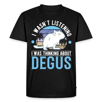 Degu Cadeau Arbuste Forêt de Rats Degu - T-shirt Premium bio Homme - noir - Devant - Nico (187cm)