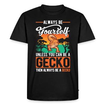 Soyez toujours vous-même À moins que vous ne puissiez être un Gecko - T-shirt Premium bio Homme - noir - Devant - Nico (187cm)