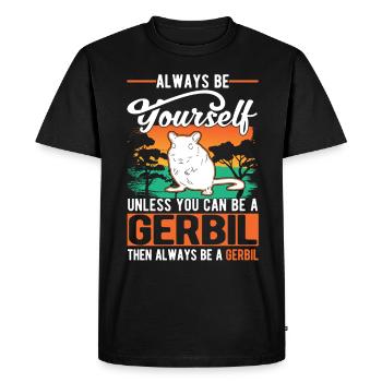 Gerbil Gift Racing Rat Germesau - Men's Premium Organic T-Shirt - black - Front - Nico (187cm)
