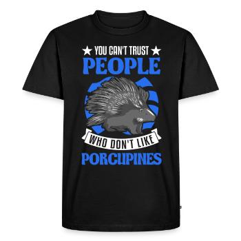 Amateur de porc-épic Porc-épic - T-shirt Premium bio Homme - noir - Devant - Nico (187cm)