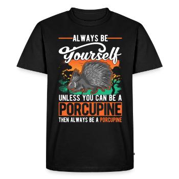 Amateur de porc-épic Porc-épic - T-shirt Premium bio Homme - noir - Devant - Nico (187cm)