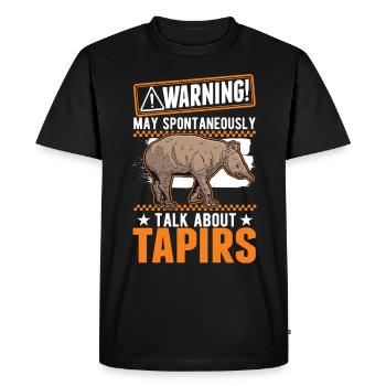 Avertissement Tapir Lowland Tapir - T-shirt Premium bio Homme - noir - Devant - Nico (187cm)