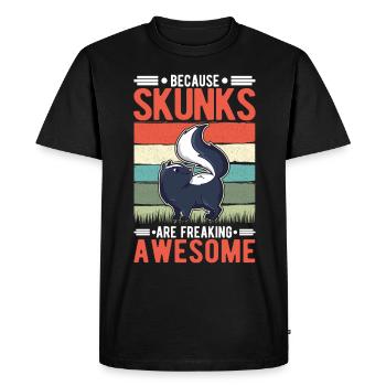 Because Skunks are freaking awesome Skunk - Men's Premium Organic T-Shirt - black - Front - Nico (187cm)
