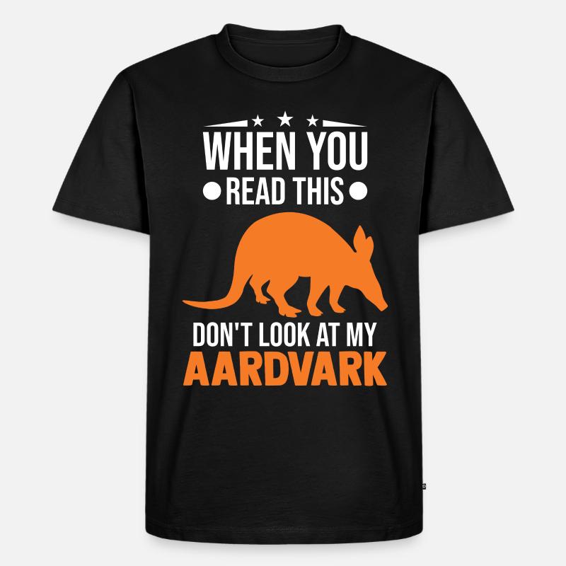 Erdferkel Geschenk Aardvark - Männer Premium Bio T-Shirt - Schwarz