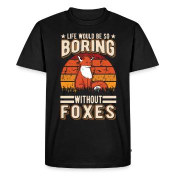 La vie serait si ennuyeuse sans Foxes Fuchs - T-shirt Premium bio Homme - noir - Devant - Nico (187cm)