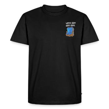 Wennt löppt dann löppt Bas-allemand frison - T-shirt Premium bio Homme - noir - Devant - Nico (187cm)