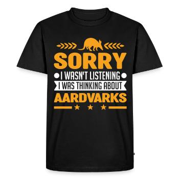 Aardvark Gift Aardvark - Men's Premium Organic T-Shirt - black - Front - Nico (187cm)
