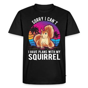 Squirrel Gift Squirrel Gray Squirrel - Men's Premium Organic T-Shirt - black - Front - Nico (187cm)