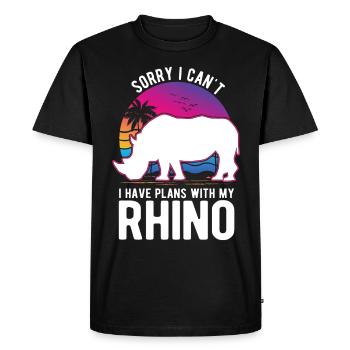 Rhinocéros Rhinocéros Rhinocéros - T-shirt Premium bio Homme - noir - Devant - Nico (187cm)