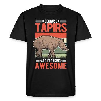 Parce que les Tapirs sont impressionnants - T-shirt Premium bio Homme - noir - Devant - Nico (187cm)