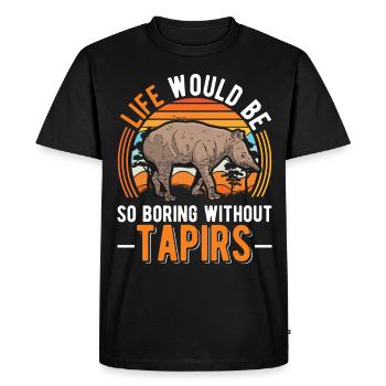 La vie serait si ennuyeuse sans Tapirs - T-shirt Premium bio Homme - noir - Devant - Nico (187cm)