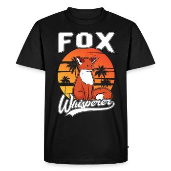 Fuchsflüsterer Fox Whisperer Fuchs - Men's Premium Organic T-Shirt - black - Front - Nico (187cm)