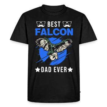 Meilleur Falcon Papa Ever Falcon Papa Falconry - T-shirt Premium bio Homme - noir - Devant - Nico (187cm)