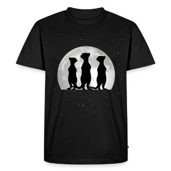 Suricate Lune Suricate - T-shirt Premium bio Homme - noir - Devant - Nico (187cm)