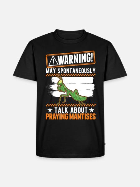 Gottesanbeterin Mantis Fangschrecke - Männer Premium Bio T-Shirt - Schwarz