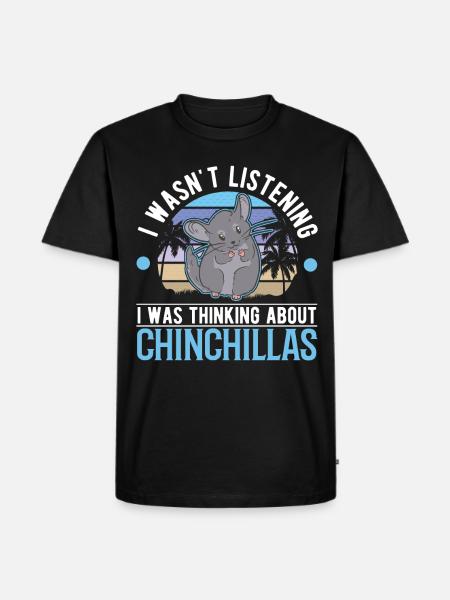 Chinchilla Liebhaber - Männer Premium Bio T-Shirt - Schwarz