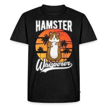 Hamster Whisperer Golden Hamster Hamster - Men's Premium Organic T-Shirt - black - Front - Nico (187cm)