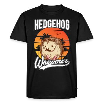 Hedgehog Whisper Hedgehog Whisperer - Men's Premium Organic T-Shirt - black - Front - Nico (187cm)