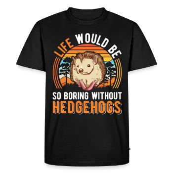 La vie serait si ennuyeuse sans Hedgehogs Hedgehog - T-shirt Premium bio Homme - noir - Devant - Nico (187cm)