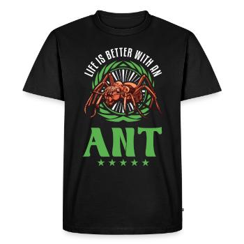 La vie est meilleure avec une fourmi de ferme de fourmis - T-shirt Premium bio Homme - noir - Devant - Nico (187cm)