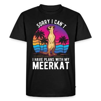 Suricate Cadeau Suricate Suricate - T-shirt Premium bio Homme - noir - Devant - Nico (187cm)