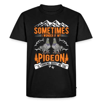 Pigeon Pigeon Fancier City Pigeon - T-shirt Premium bio Homme - noir - Devant - Nico (187cm)