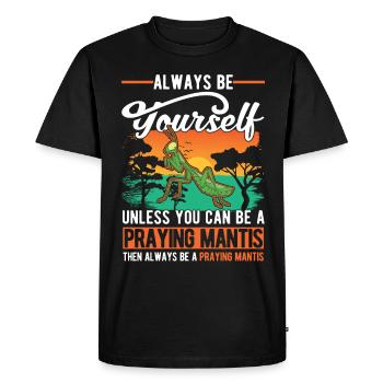 Praying mantis mantis mantis mantis - Men's Premium Organic T-Shirt - black - Front - Nico (187cm)