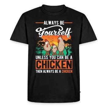 Chicken Chicken Breeding Chicken Farmer - Men's Premium Organic T-Shirt - black - Front - Nico (187cm)