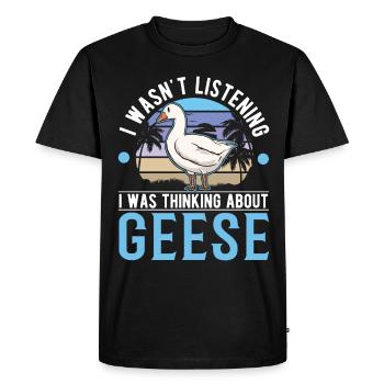 Geese Goose Breeder Goose - Men's Premium Organic T-Shirt - black - Front - Nico (187cm)