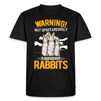 Lapin Lapin Lapin Lapin - T-shirt Premium bio Homme - noir - Devant - Nico (187cm)