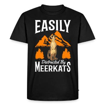 Suricate Cadeau Suricate Suricate - T-shirt Premium bio Homme - noir - Devant - Nico (187cm)