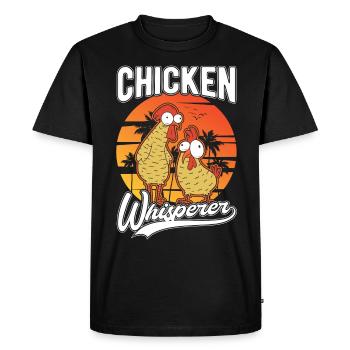 Chicken Whisperer Chicken Breeding Chicken Farmer - Men's Premium Organic T-Shirt - black - Front - Nico (187cm)