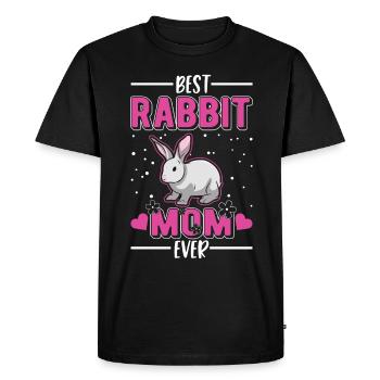 Rabbit Mama Rabbit Rabbit - Men's Premium Organic T-Shirt - black - Front - Nico (187cm)