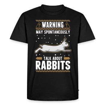 Rabbit Rabbit Rabbit - Men's Premium Organic T-Shirt - black - Front - Nico (187cm)