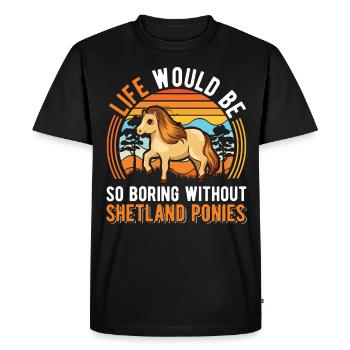 Shetland Pony Cadeau Shetty - T-shirt Premium bio Homme - noir - Devant - Nico (187cm)