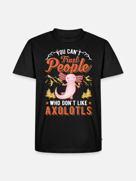 Axolotl Geschenk Schwanzlurch Axolotl - Männer Premium Bio T-Shirt - Schwarz