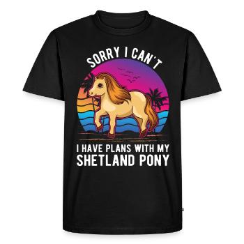Poney Shetland Poney Shetland Shetty - T-shirt Premium bio Homme - noir - Devant - Nico (187cm)