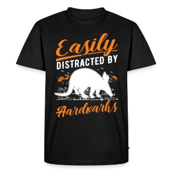 Easily distracted by Aardvarks Aardvark - Men's Premium Organic T-Shirt - black - Front - Nico (187cm)