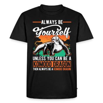 Komodo dragon Komodo dragon moniteur lézard - T-shirt Premium bio Homme - noir - Devant - Nico (187cm)
