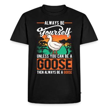 Geese Gift Goose Lovers Goose Breeders - Men's Premium Organic T-Shirt - black - Front - Nico (187cm)