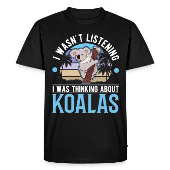 Koala lover Koala bear - Men's Premium Organic T-Shirt - black - Front - Nico (187cm)