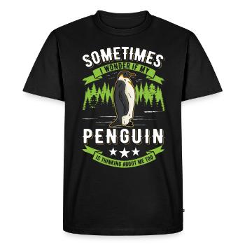 Penguin Penguin Emperor Penguin - Men's Premium Organic T-Shirt - black - Front - Nico (187cm)
