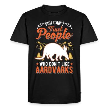 Aardvark Gift Aardvark - Men's Premium Organic T-Shirt - black - Front - Nico (187cm)
