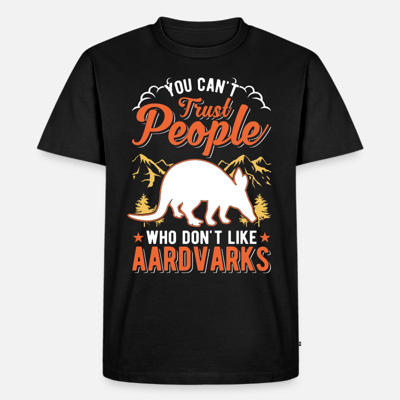Erdferkel Geschenk Aardvark - Männer Premium Bio T-Shirt - Schwarz
